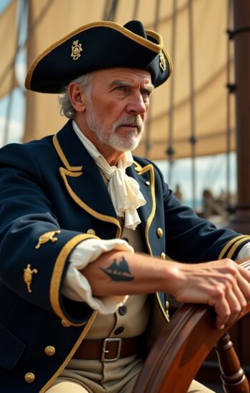 nave su capitano ottocentesco su nave