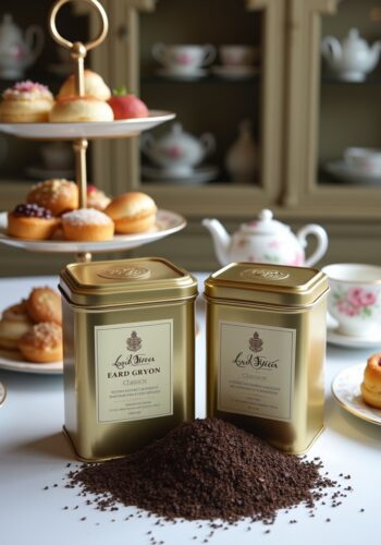 tea caddies con stemma